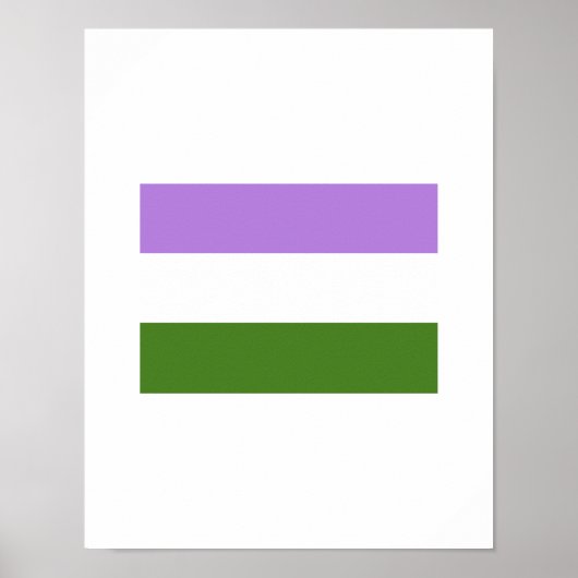 POSTER DRAPEAU OFFICIEL GENDERQUEER FIDE (Devant)