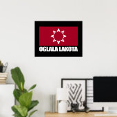 Poster Drapeau Oglala Lakota (Bureau à domicile)