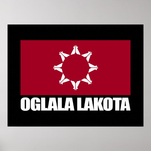 Poster Drapeau Oglala Lakota (Devant)