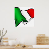 Poster Drapeau ondulé italien (Cuisine)
