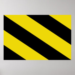 Poster Drapeau Oosterzele, Belgique