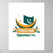 Poster Drapeau pakistanais (Devant)