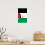Poster Drapeau PALESTINE GRATUIT Chat (Cuisine)
