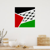 Poster Drapeau Palestine Keffiyah (Cuisine)