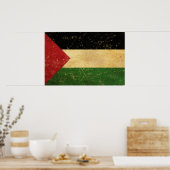 Poster Drapeau palestinien Vintage (Cuisine)