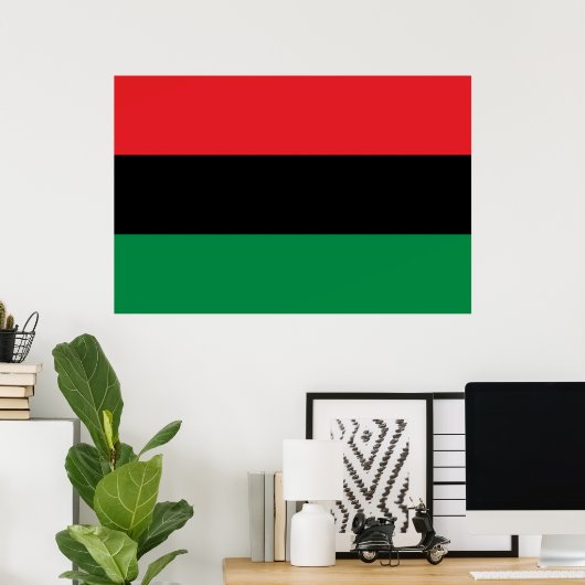 Poster Drapeau panafricain (Bureau à domicile)