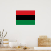 Poster Drapeau panafricain de l'UNIA (Cuisine)