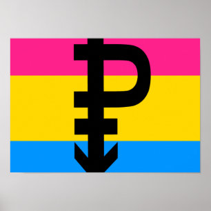 Poster Drapeau Pansexual