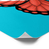 Poster Drapeau papillon de Trinité-et-Tobago (Coin)