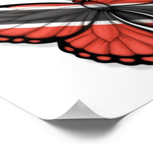 Poster Drapeau papillon de Trinité-et-Tobago (Coin)
