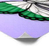 Poster Drapeau papillon irlandais sur violet (Coin)