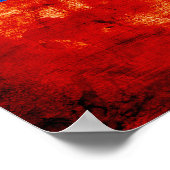 Poster Drapeau patiné du Chili (Coin)