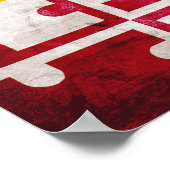 Poster Drapeau patiné du Maryland (Coin)