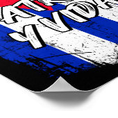 Poster Drapeau Patria Y Vida Viva Cuba Libre Drapeau cuba (Coin)