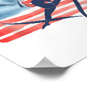 Poster Drapeau patriotique américain Gymnastique Design p (Coin)