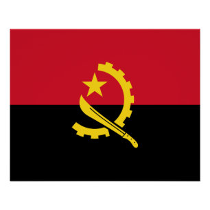 Poster Drapeau patriotique angolais