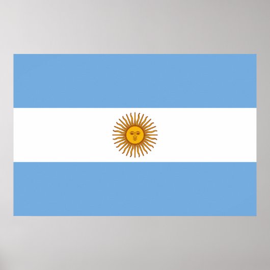 Poster Drapeau patriotique argentin (Devant)