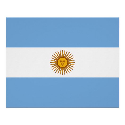 Poster Drapeau patriotique argentin (Devant)