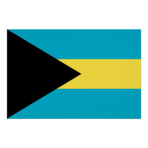 Poster Drapeau patriotique bahaméen