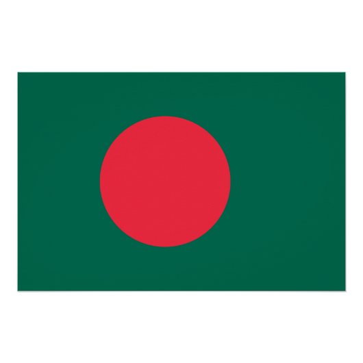 Poster Drapeau patriotique bangladais (Devant)