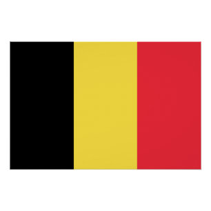 Poster Drapeau patriotique belge