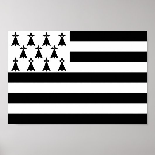 Poster Drapeau patriotique breton (Devant)