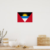 Poster Drapeau patriotique d'Antigua-et-Barbuda (Cuisine)