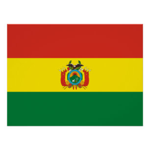 Poster Drapeau patriotique de Bolivie