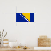 Poster Drapeau patriotique de Bosnie-Herzégovine (Cuisine)