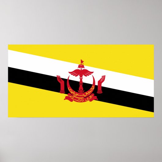 Poster Drapeau patriotique de Brunei (Devant)