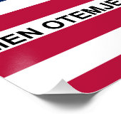 Poster Drapeau patriotique de l'atoll de Bikini (Coin)