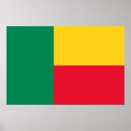 Poster Drapeau patriotique du Bénin (Devant)