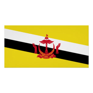 Poster Drapeau patriotique du Brunei