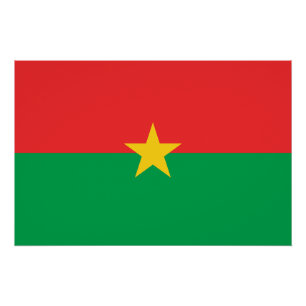 Poster Drapeau patriotique du Burkina Faso