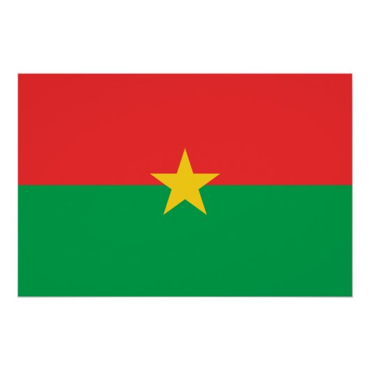 Poster Drapeau patriotique du Burkina Faso (Devant)