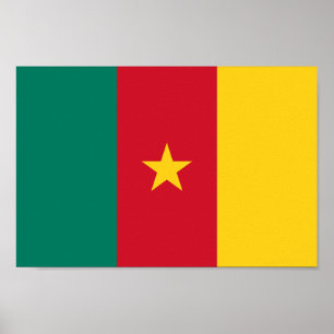 Poster Drapeau patriotique du Cameroun