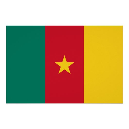 Poster Drapeau patriotique du Cameroun (Devant)