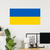 Poster Drapeau patriotique ukrainien (Bureau à domicile)