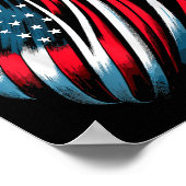 Poster Drapeau Patriotique USA Jets Boys 4 juillet (Coin)