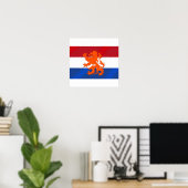 Poster Drapeau Pays-Bas Rampant lion Pays-Bas (Bureau à domicile)