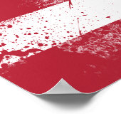 Poster Drapeau peint des Etats-Unis (Coin)