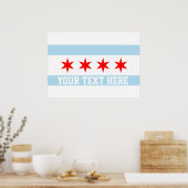 Poster Drapeau personnalisé de Chicago (Cuisine)