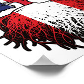 Poster Drapeau péruvien britannique des racines d'arbres (Coin)