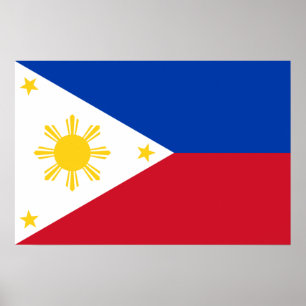 Poster Drapeau philippin des Philippines