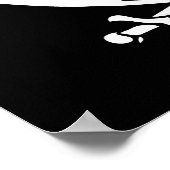 Poster Drapeau pirate crâne épées croisées (Coin)