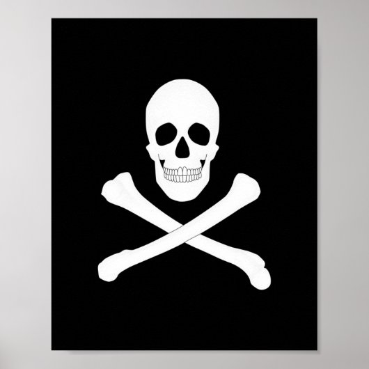 Poster Drapeau Pirate (Jolly roger) (Devant)