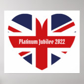 Poster Drapeau Platinum Jubilee 2022/Angleterre (Devant)