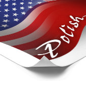 Poster Drapeau polonais-américain (Coin)