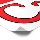 Poster Drapeau polonais Canadien (Coin)