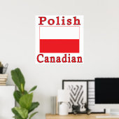 Poster Drapeau polonais Canadien (Bureau à domicile)